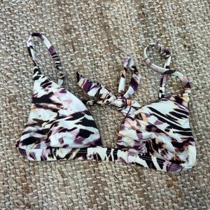 Multicolor Print Bikini Top